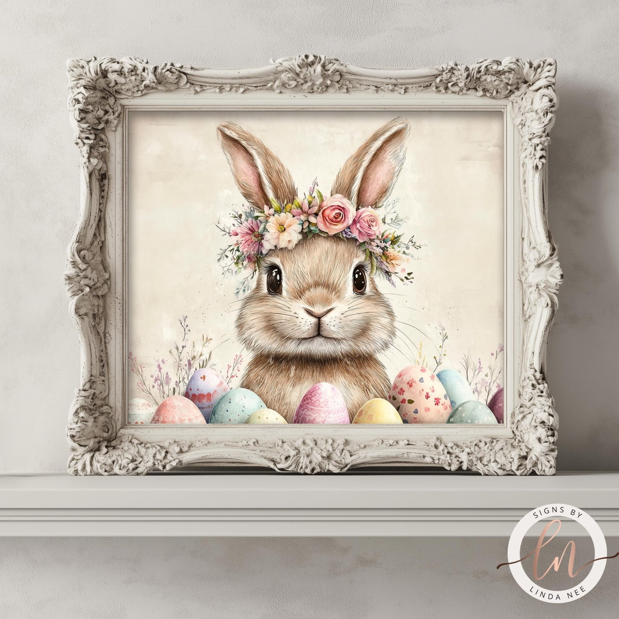 Vintage Easter Bunny Wall Art