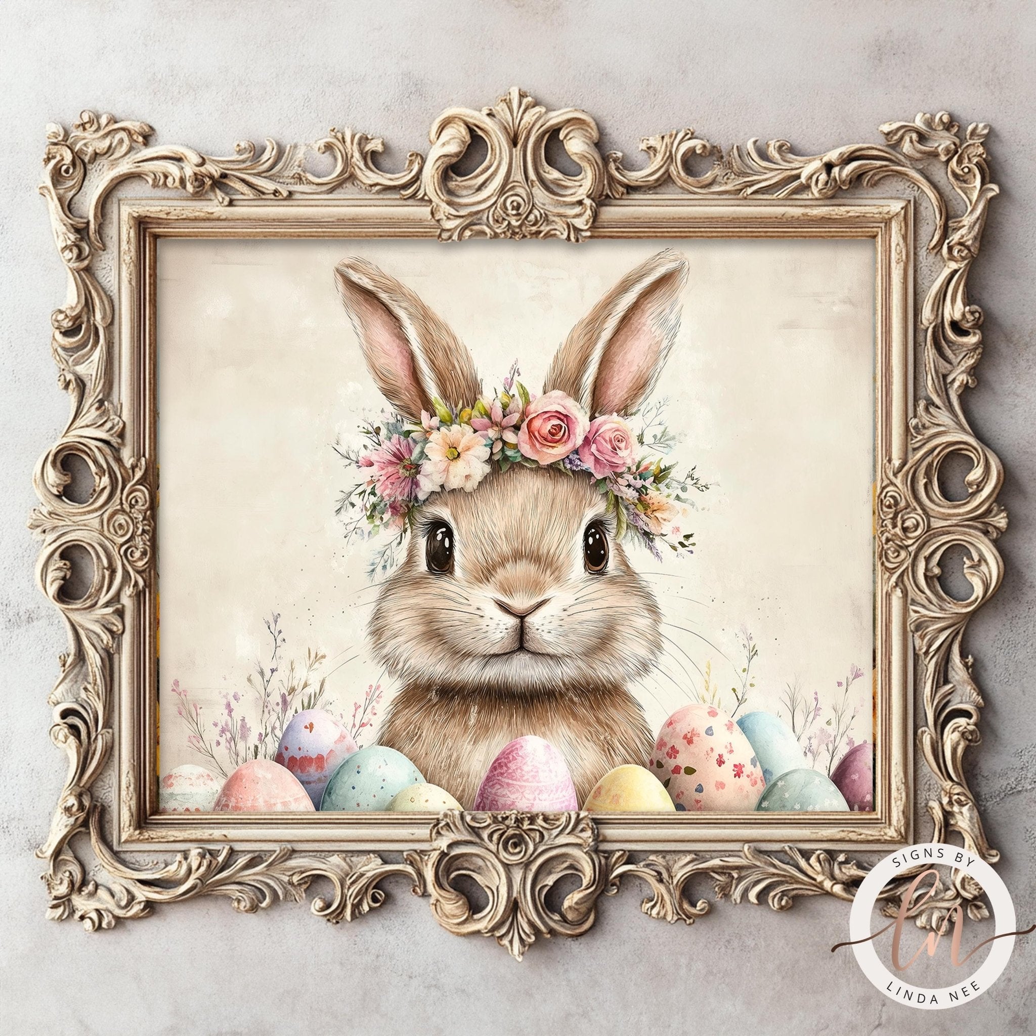 Vintage Easter Bunny Wall Art