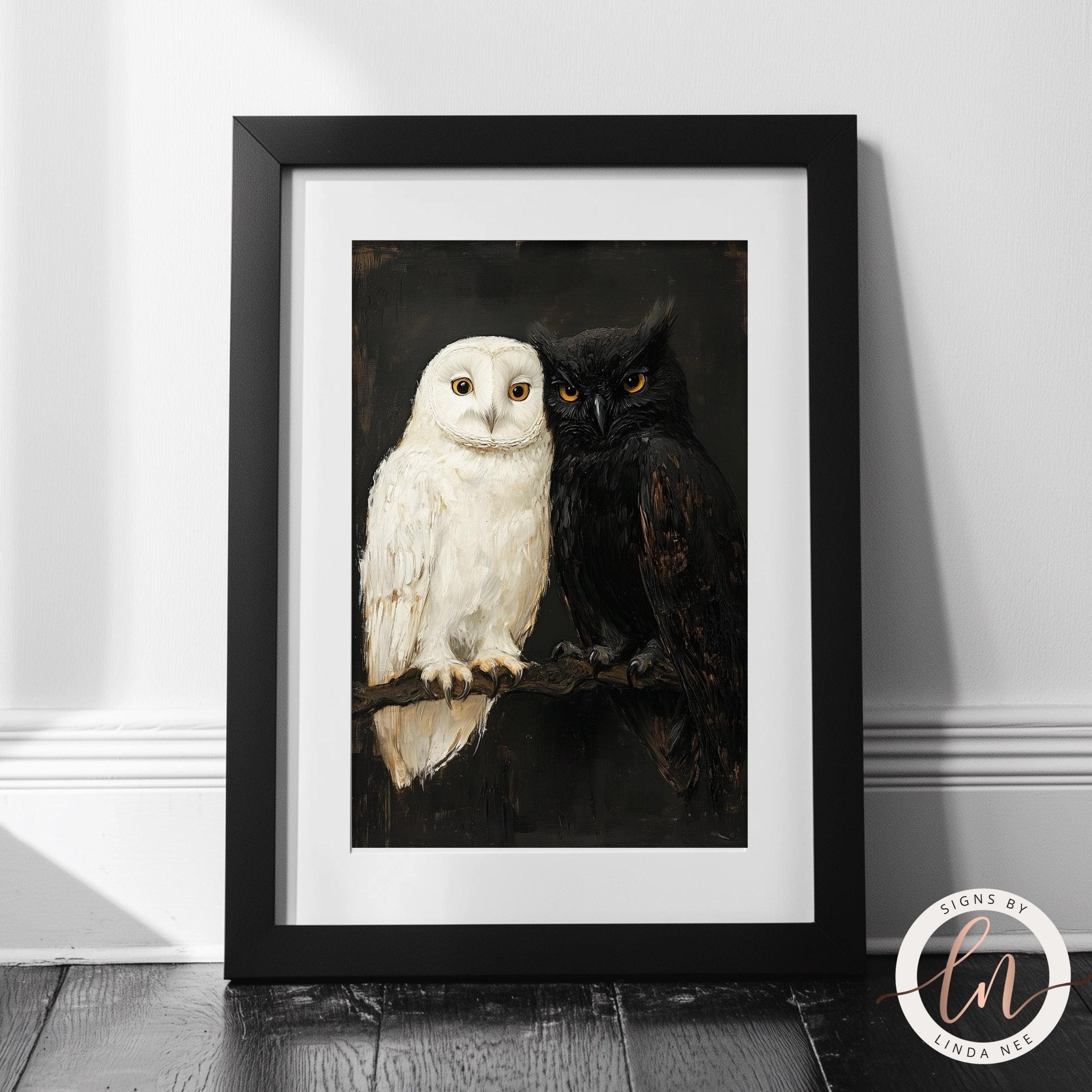 Vintage Gothic Owl Wall ArtDesigns by Linda Nee