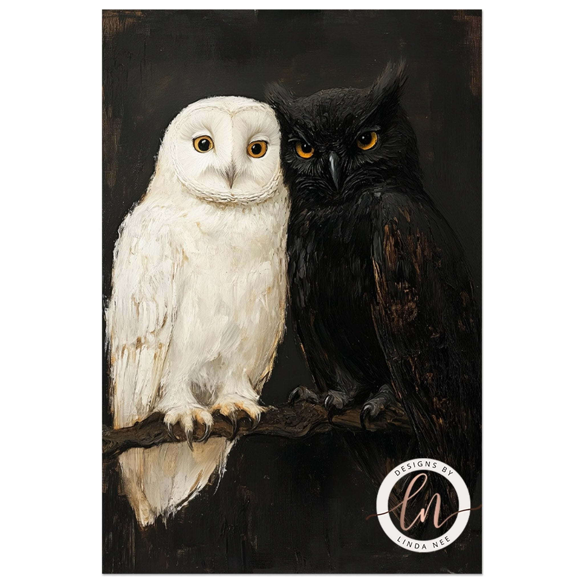 Vintage Gothic Owl Wall Art