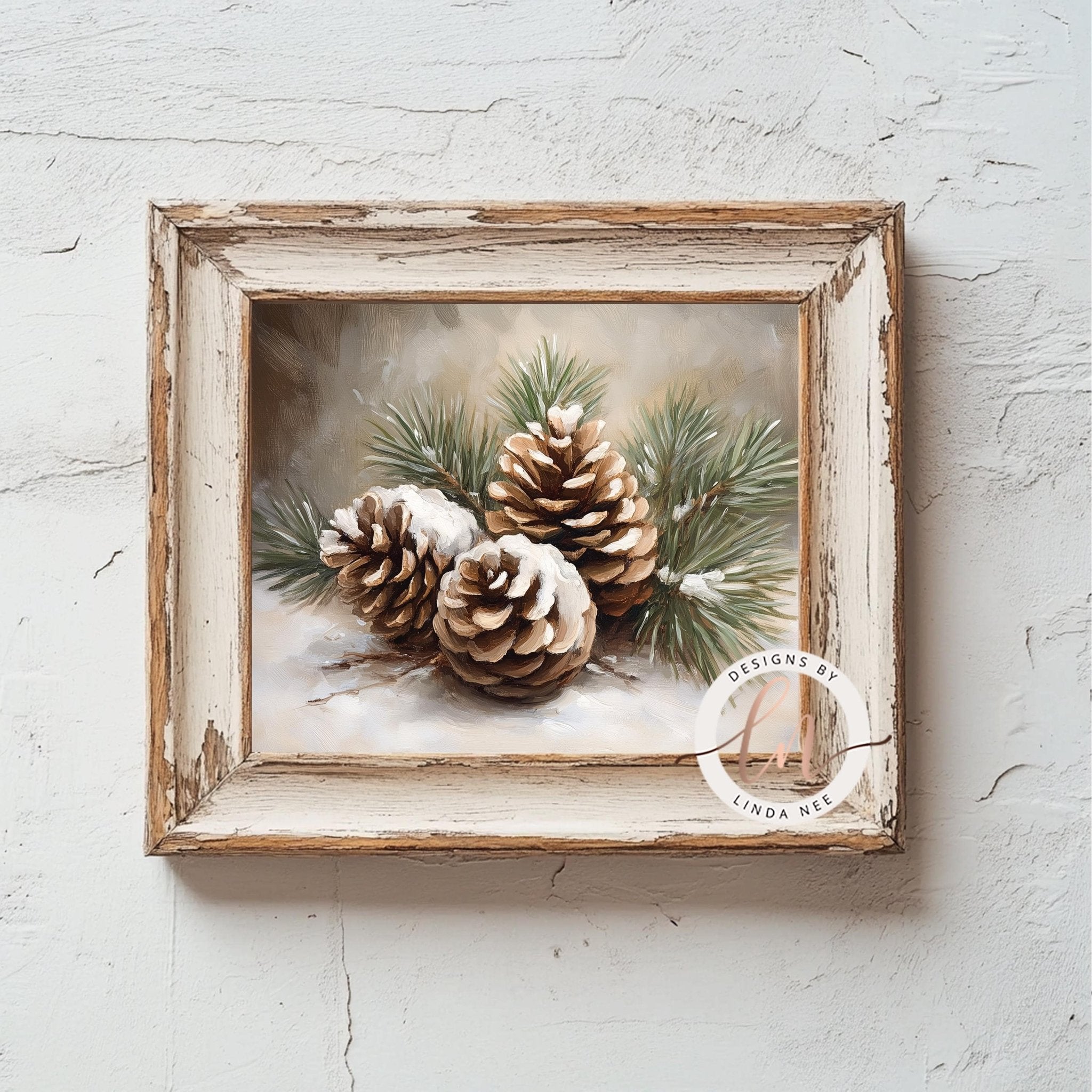 Vintage Pinecone Still Life Art - Metal & Fine Art Print