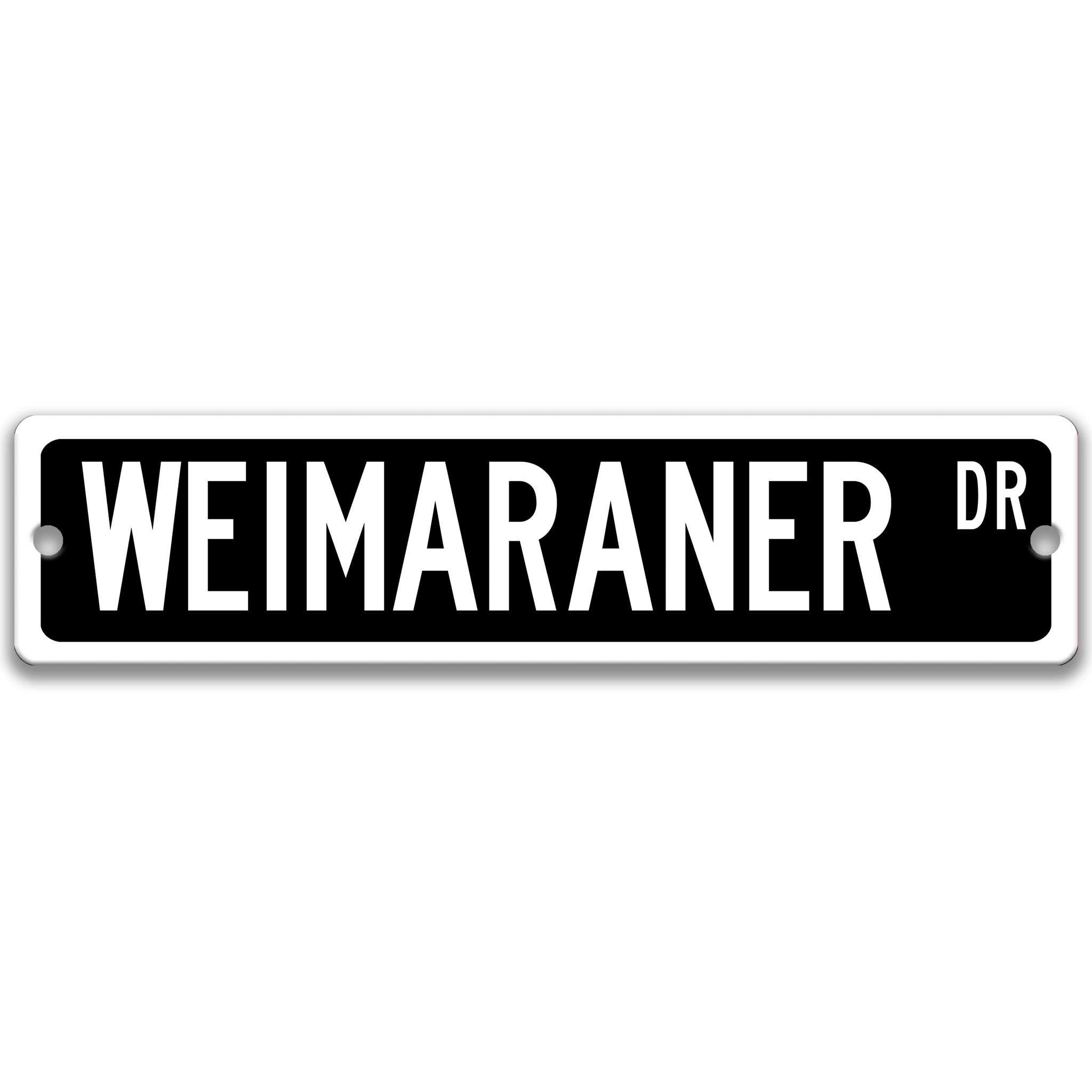 Weimaraner Dog Metal Street Sign