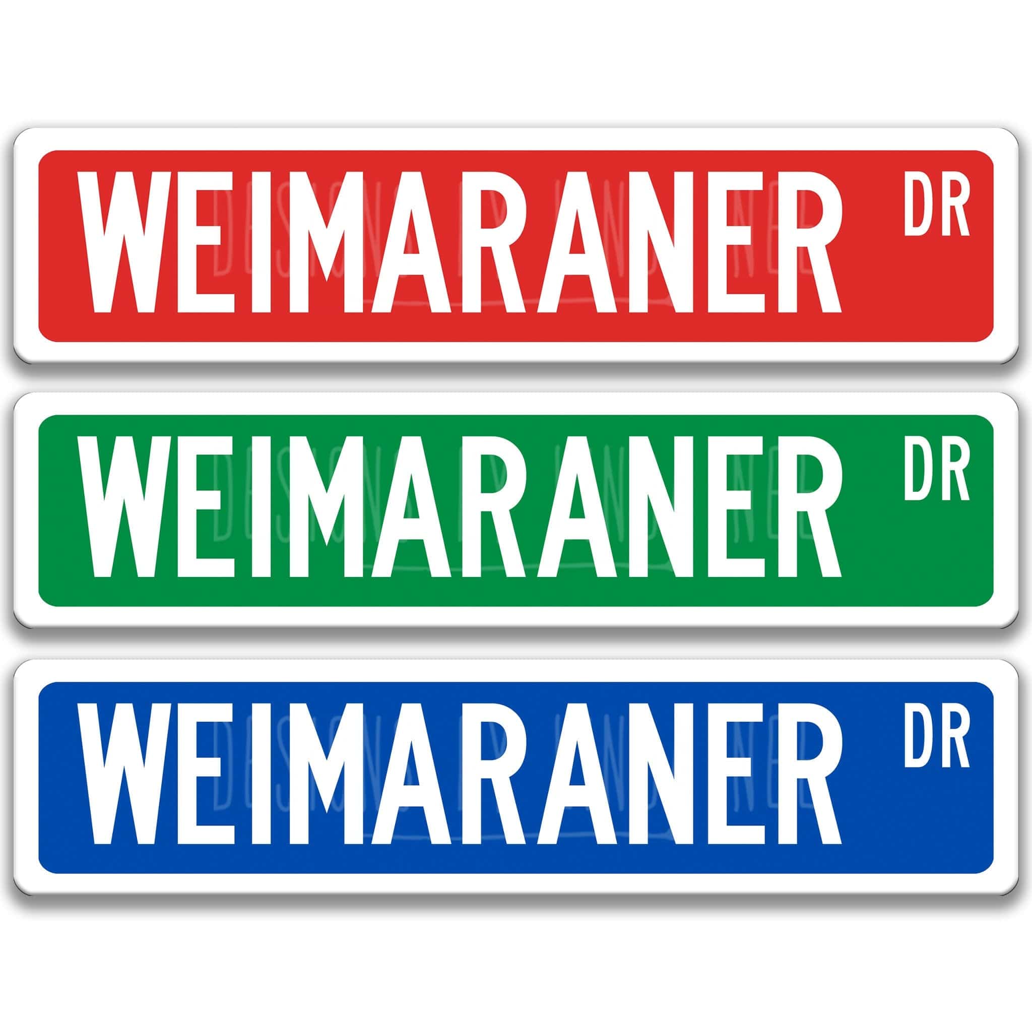 Weimaraner Dog Metal Street Sign