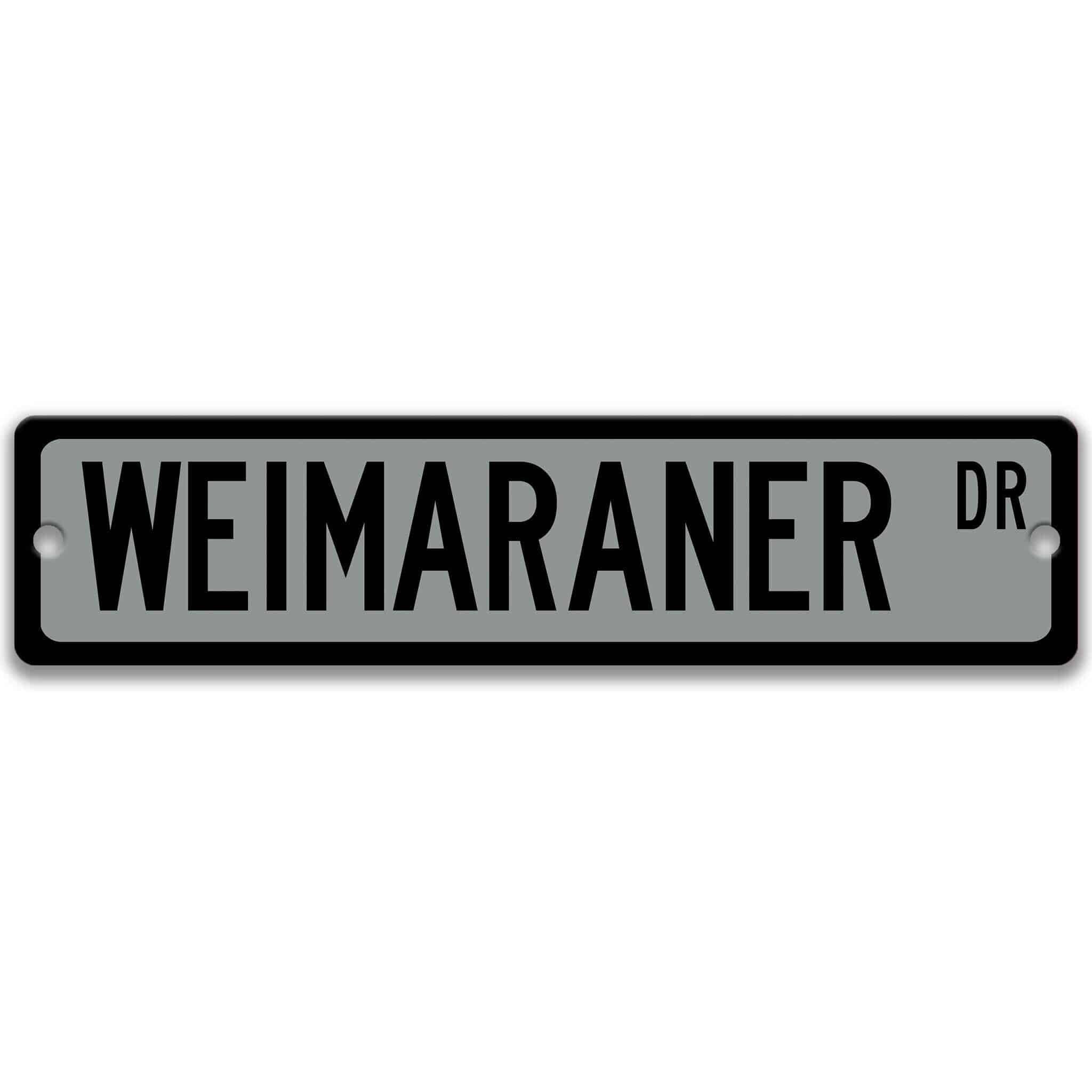 Weimaraner Dog Metal Street Sign