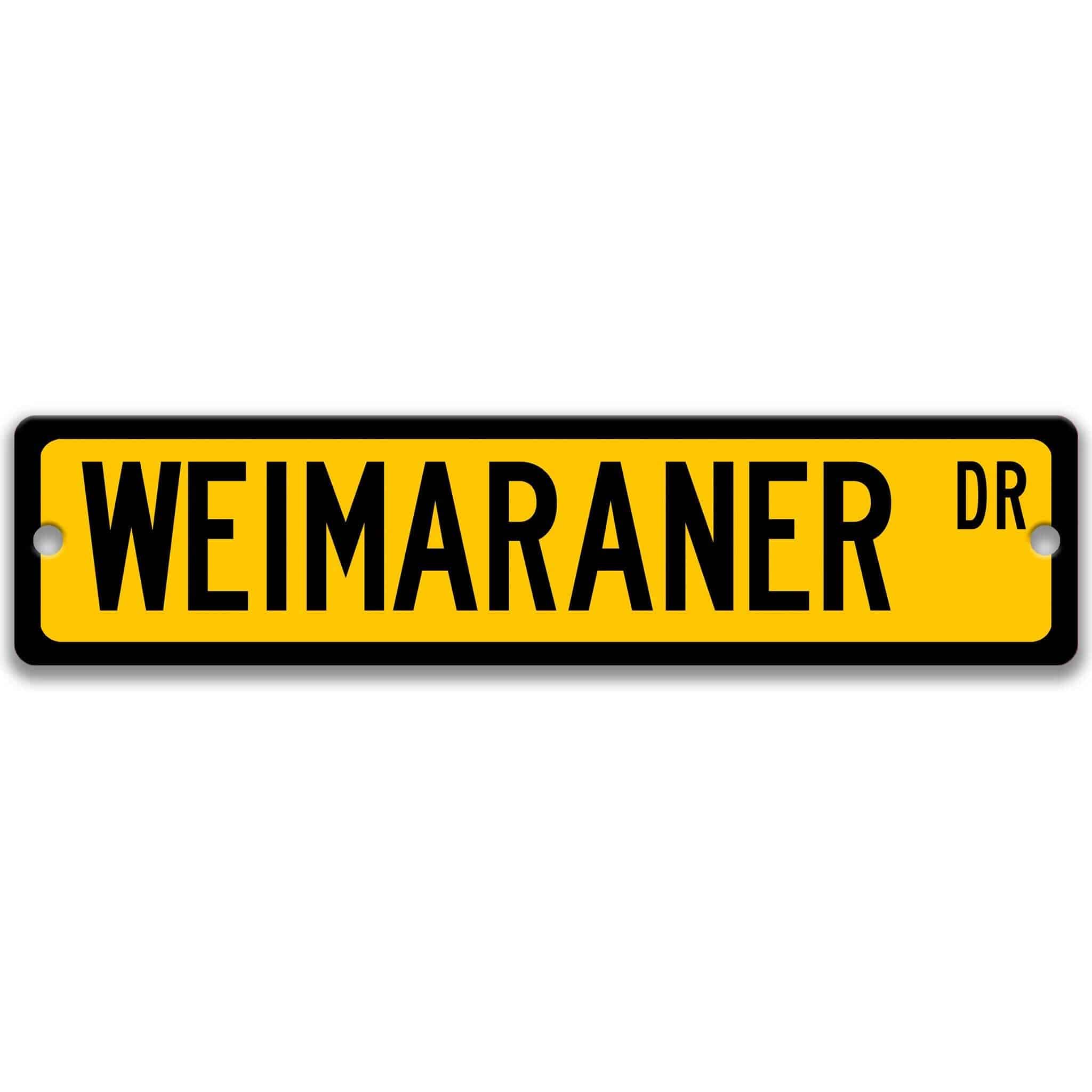 Weimaraner Dog Metal Street Sign