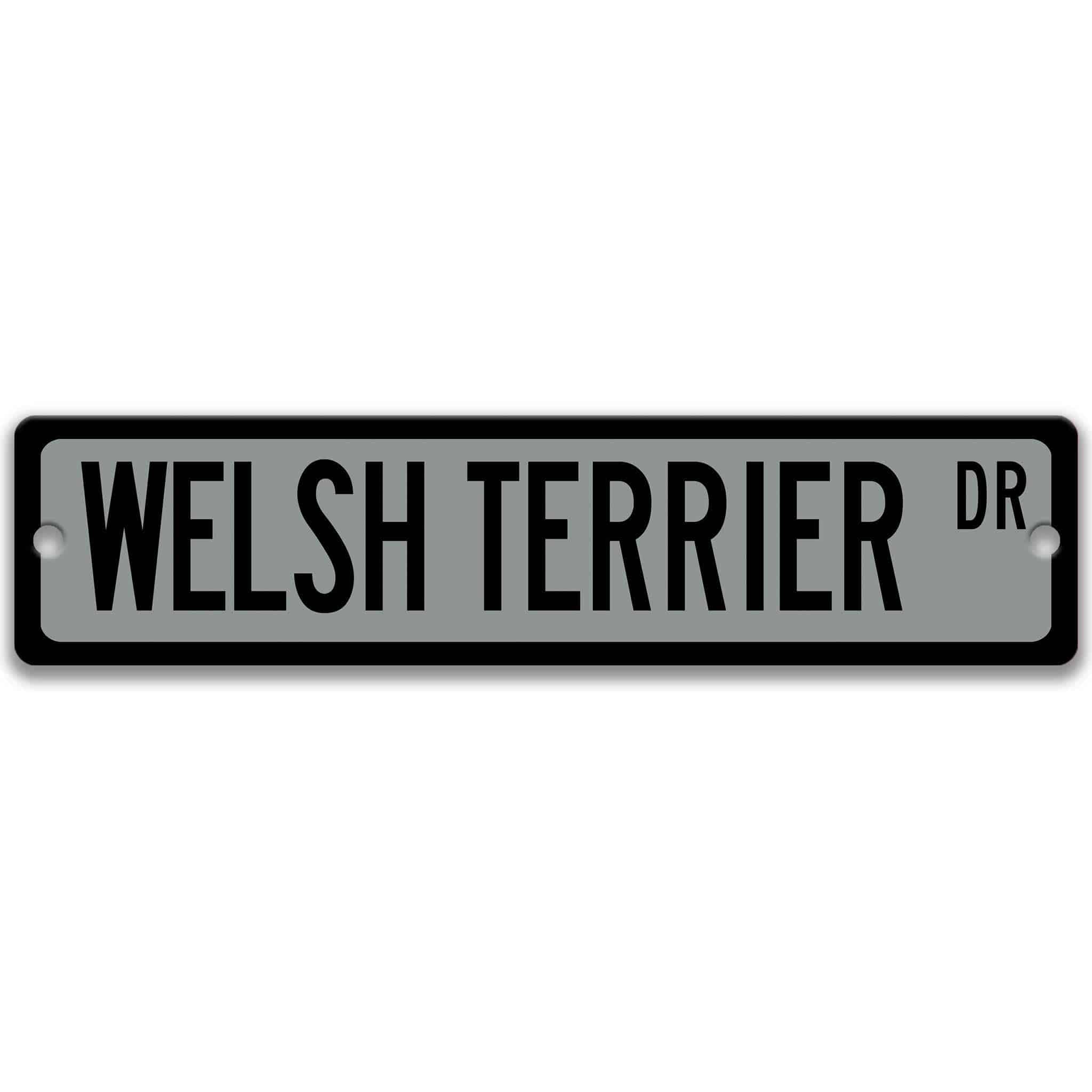 Welsh Terrier Dog Metal Street SignDesigns by Linda Nee