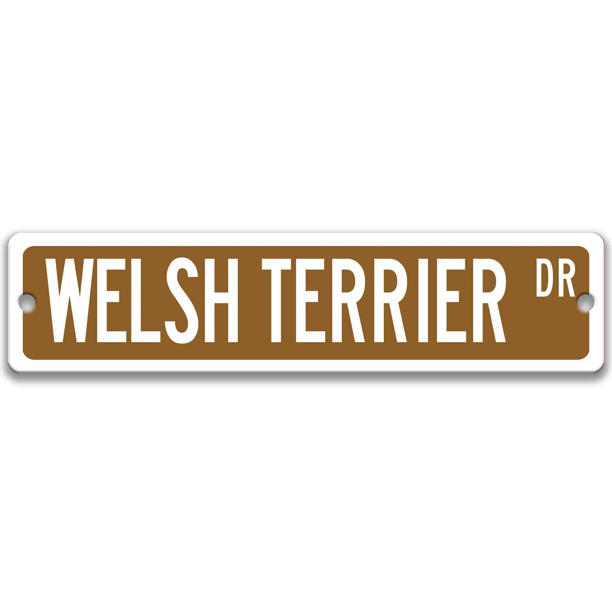 Welsh Terrier Dog Metal Street SignDesigns by Linda Nee