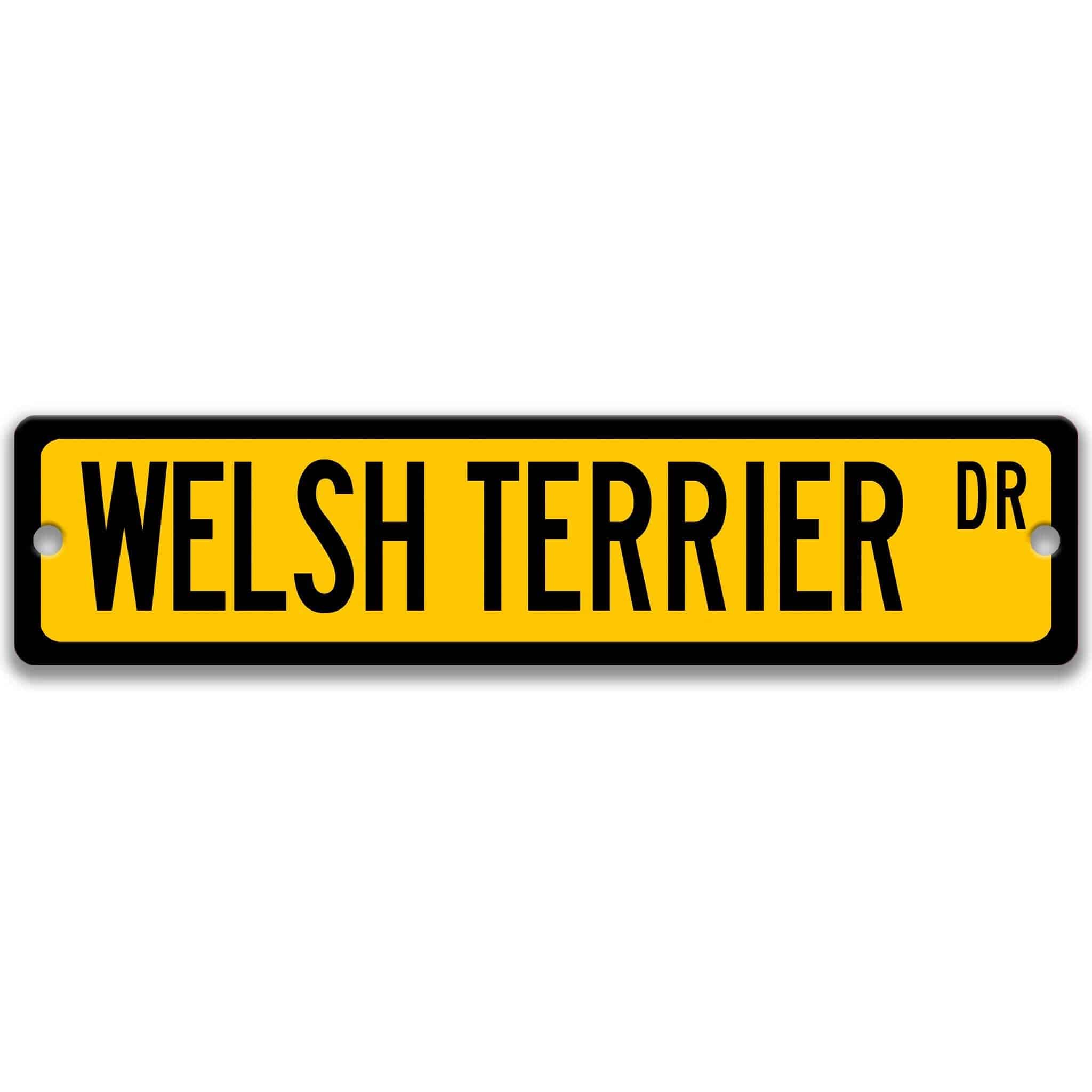 Welsh Terrier Dog Metal Street SignDesigns by Linda Nee