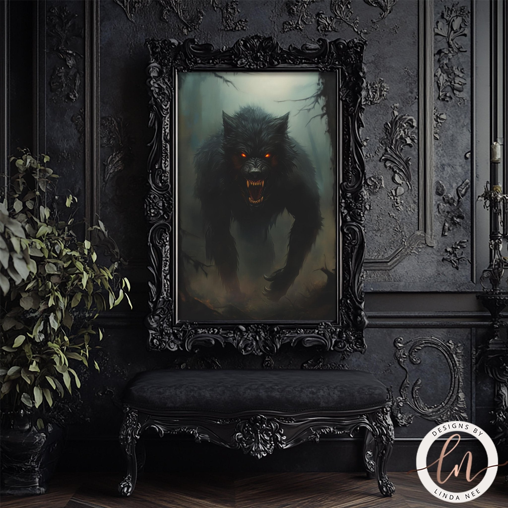 Werewolf Dark Gothic Art Print - Metal or Fine Art Paper