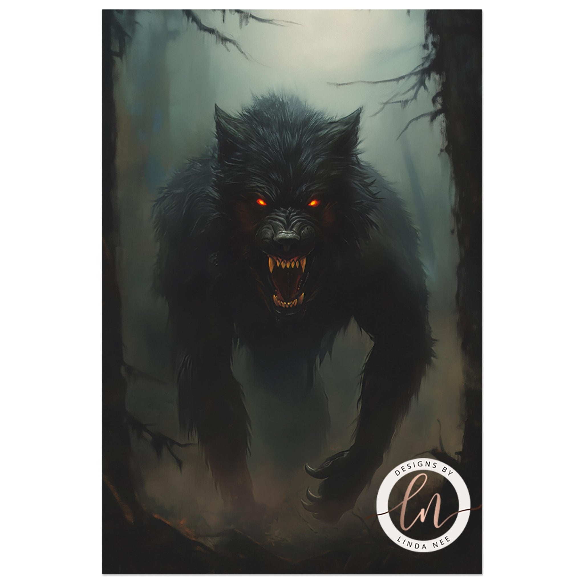 Werewolf Dark Gothic Art Print - Metal or Fine Art Paper