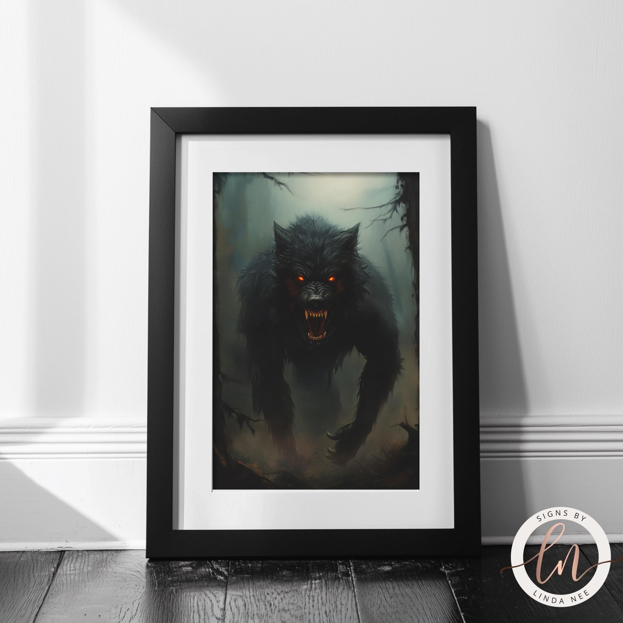 Werewolf Dark Gothic Art Print - Metal or Fine Art Paper