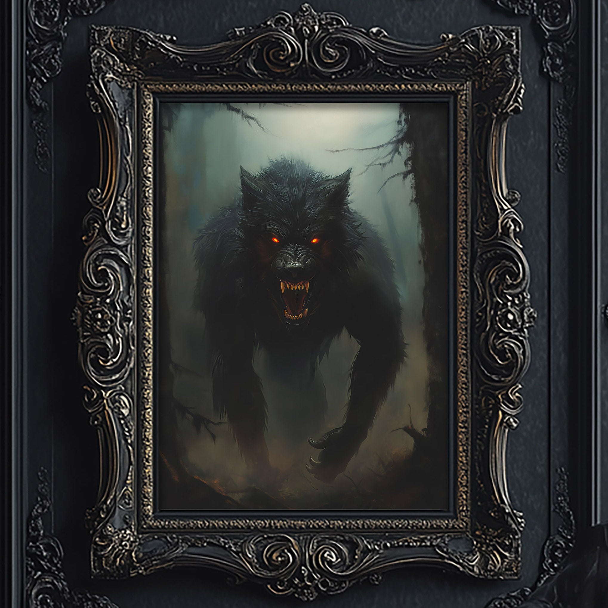 Werewolf Dark Gothic Art Print - Metal or Fine Art Paper