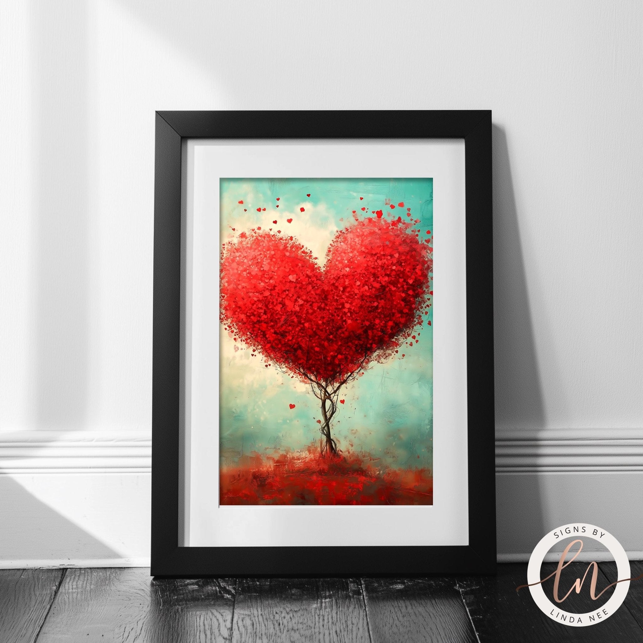 Whimsical Heart Tree ArtDesigns by Linda Nee