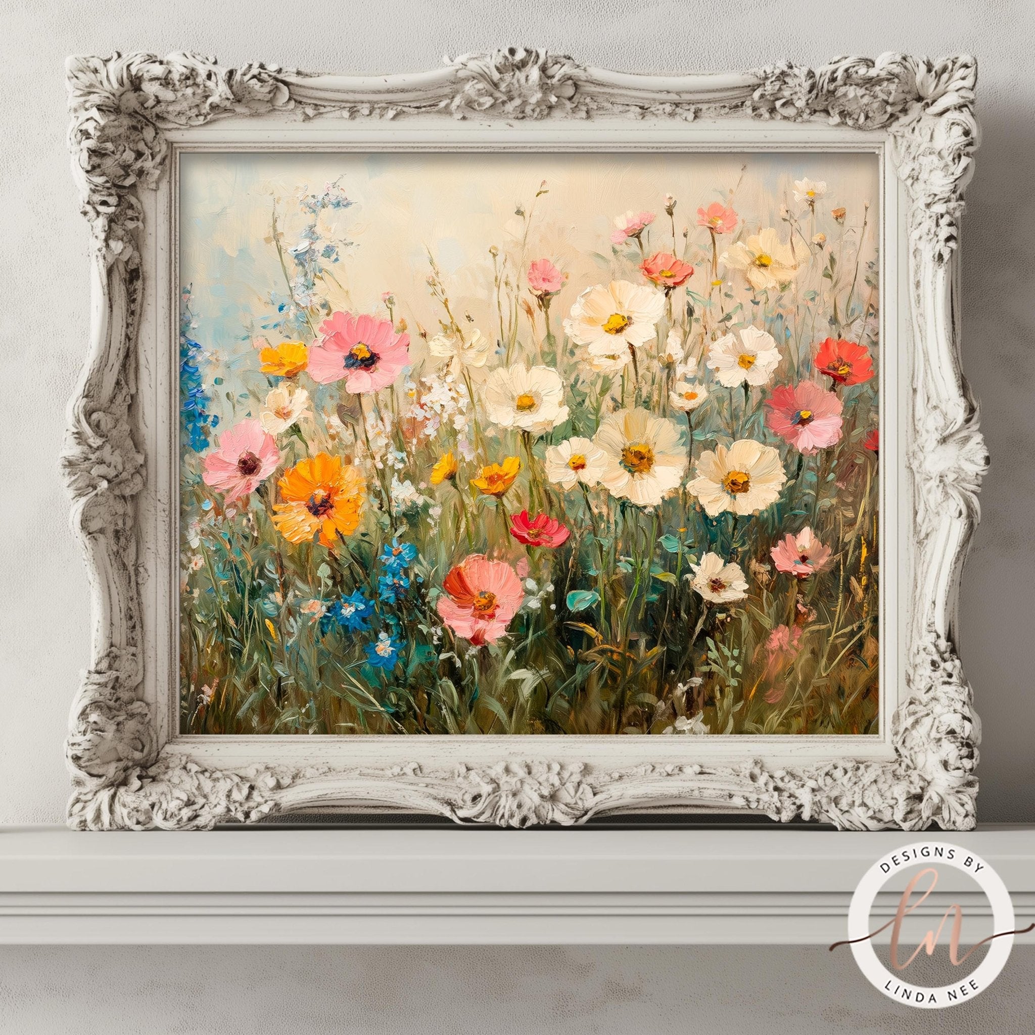 Wildflower Field Landscape Print