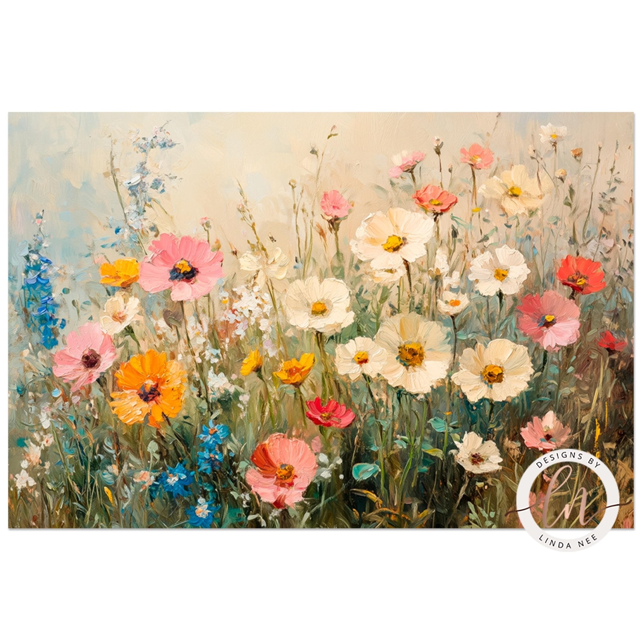 Wildflower Field Landscape Print