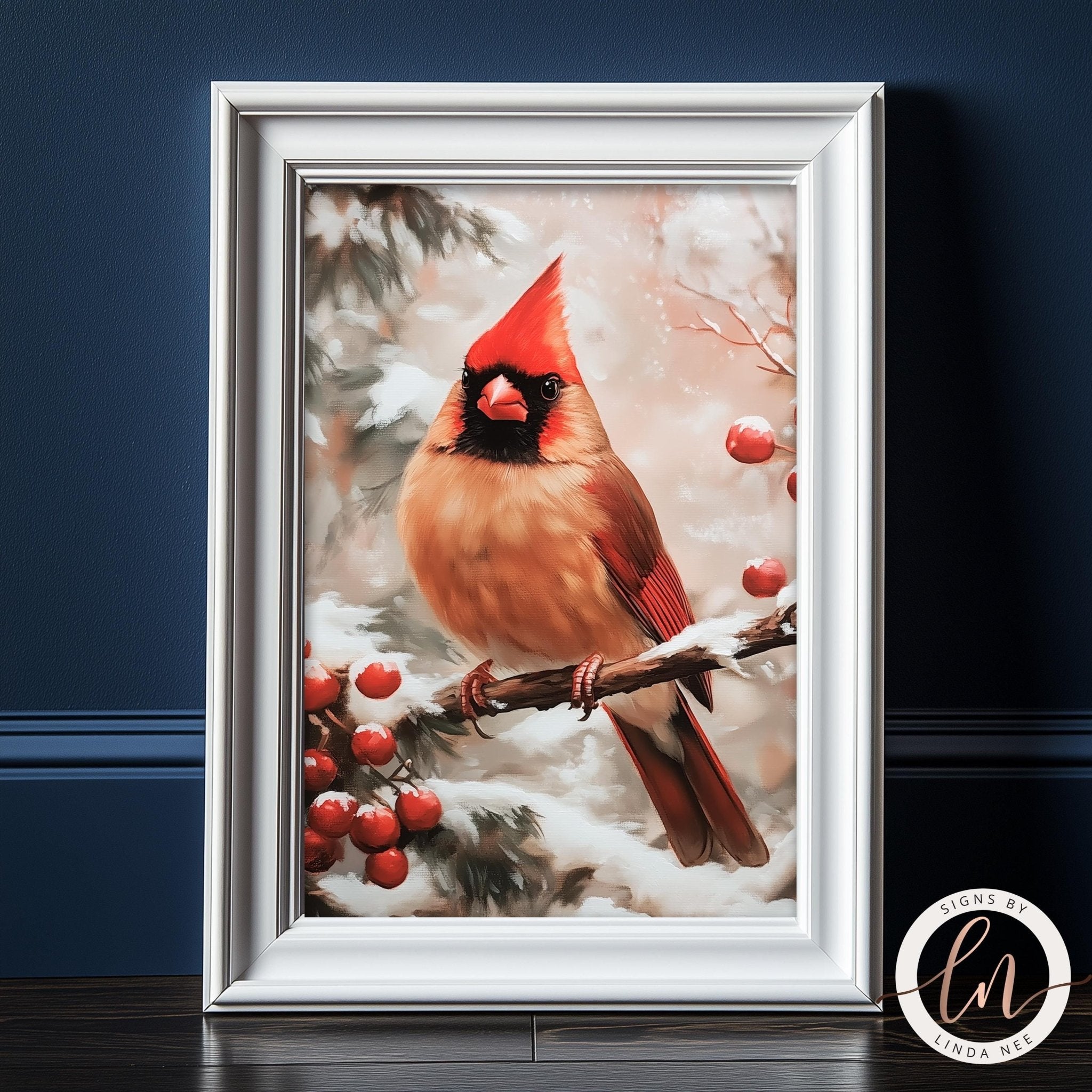 Winter Cardinal Wall Art - Metal & Fine Art Print