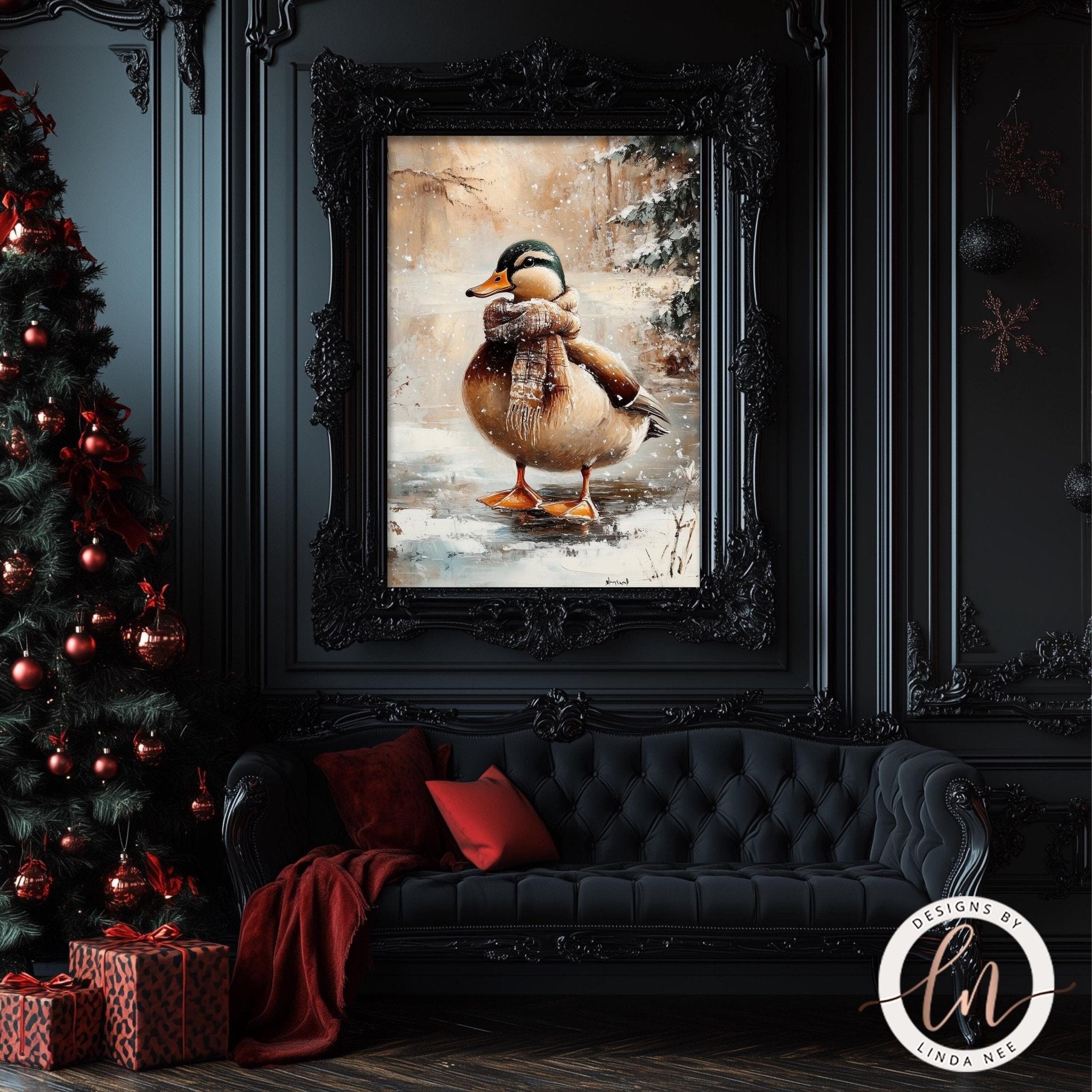 Winter Duck Holiday Print