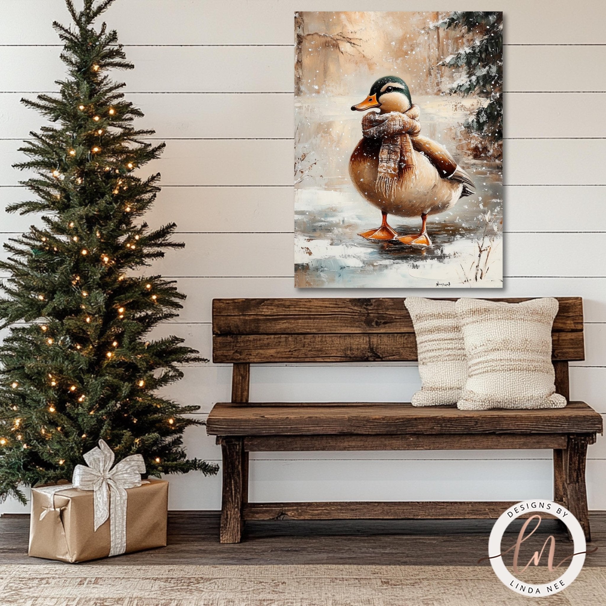 Winter Duck Holiday Print