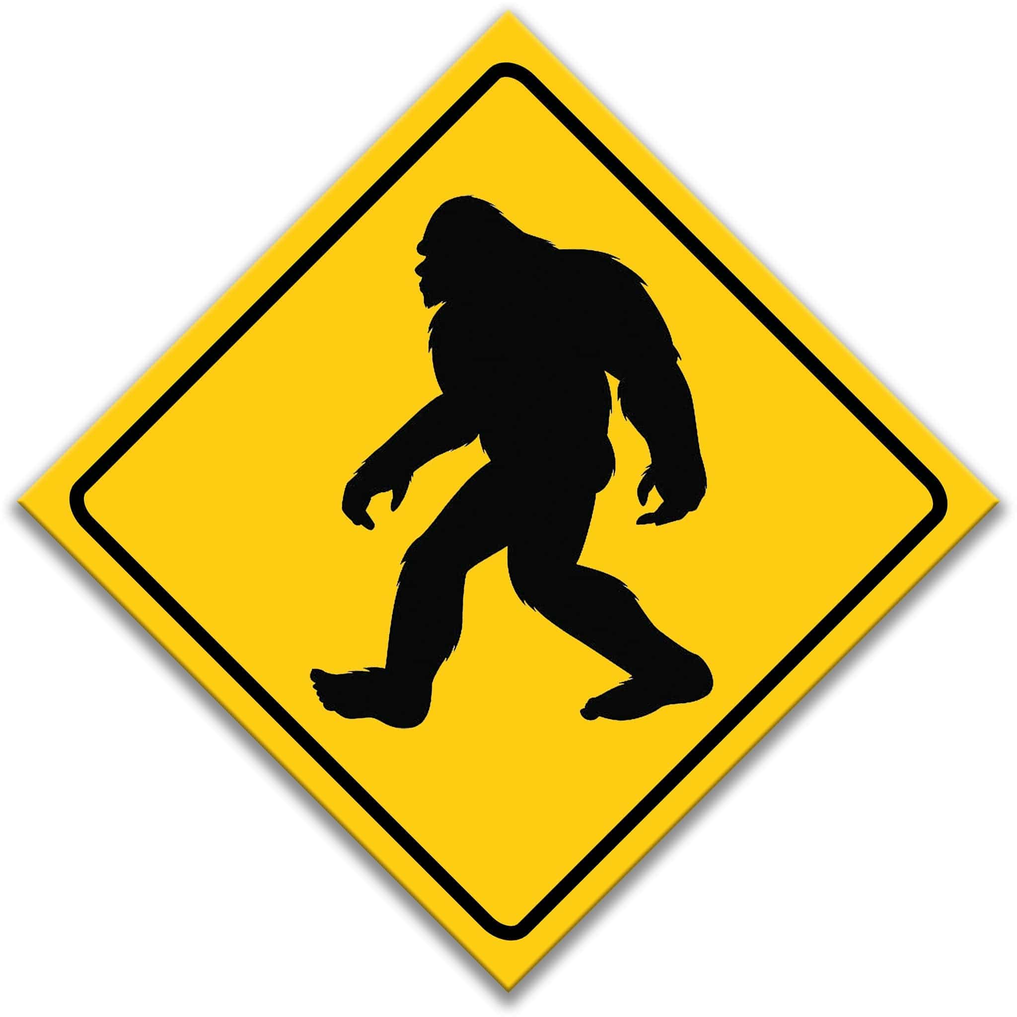 Yeti Crossing Caution Sign