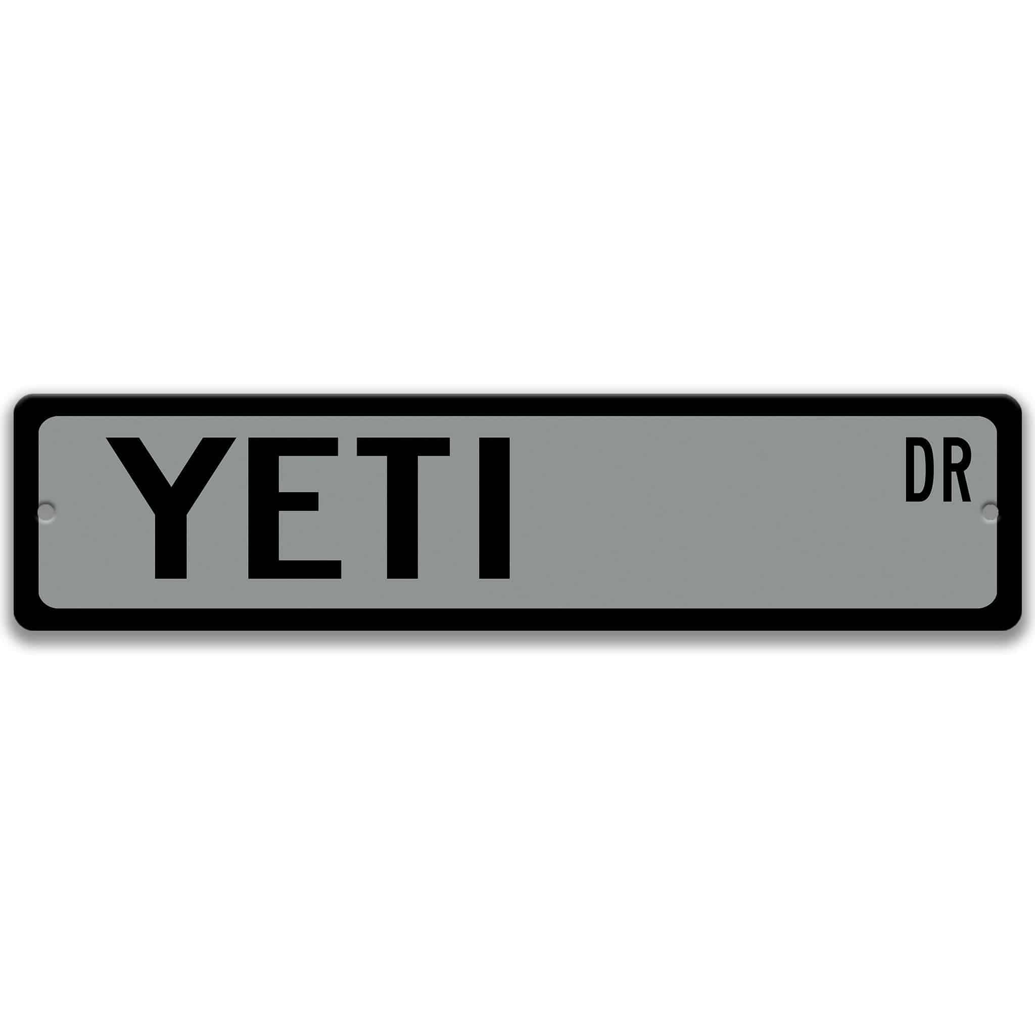 Yeti Metal Street SignDesigns by Linda Nee