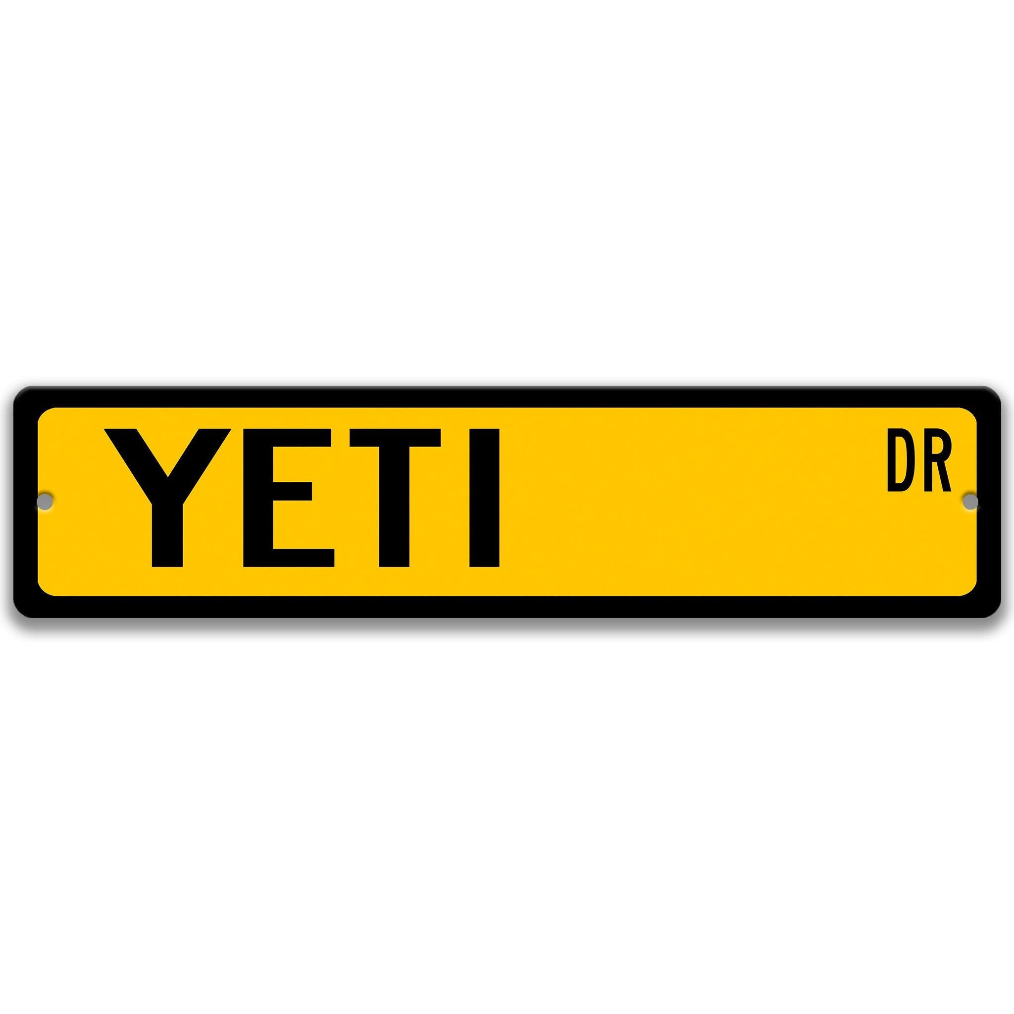 Yeti Metal Street SignDesigns by Linda Nee