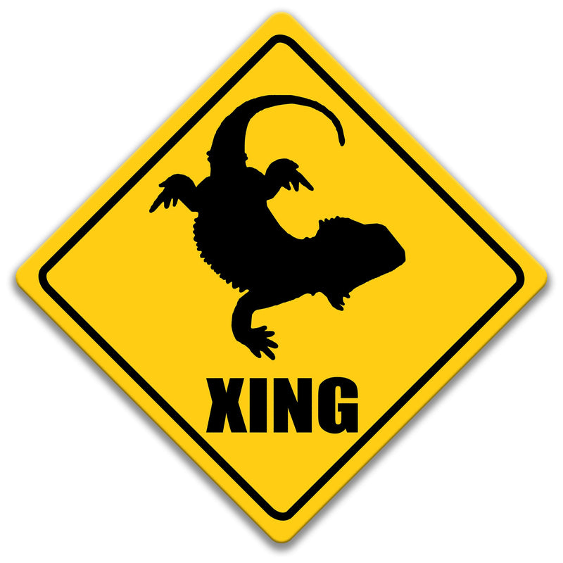 Bearded Dragon Crossing, Bearded Dragon xing, Bearded Dragon Decor, Bearded Dragon Sign, Lizard, Sign for Cabin, Outdoor Sign 8-XNG103